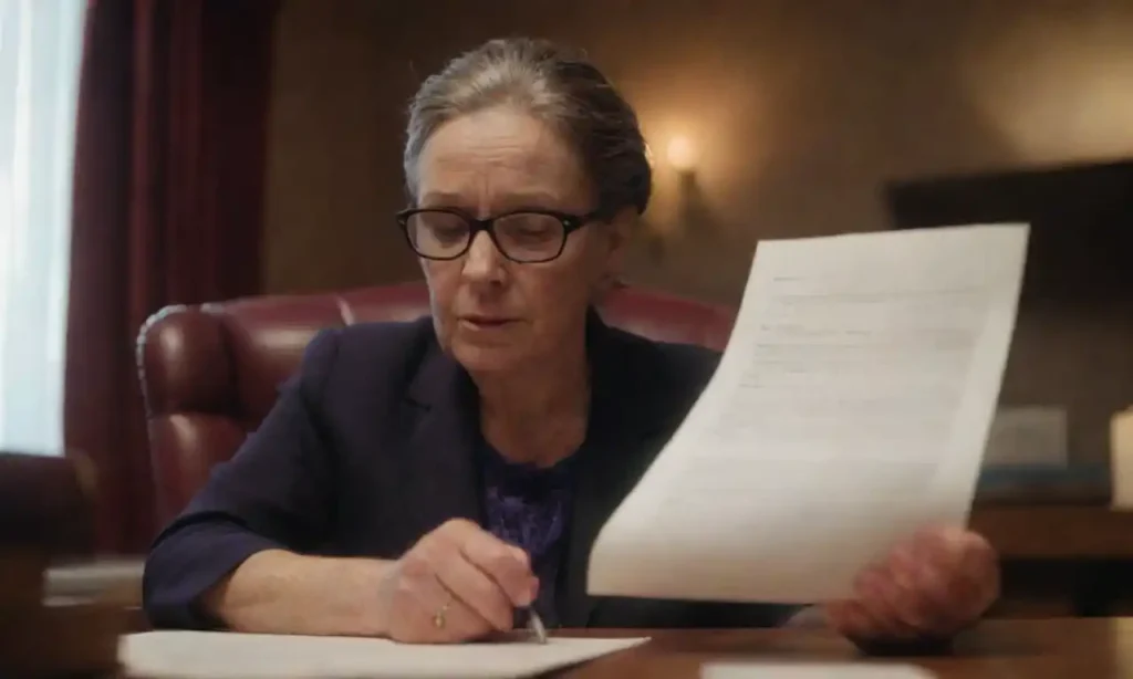 A person reading a document labeled Probate Alternatives with a thoughtful expression.