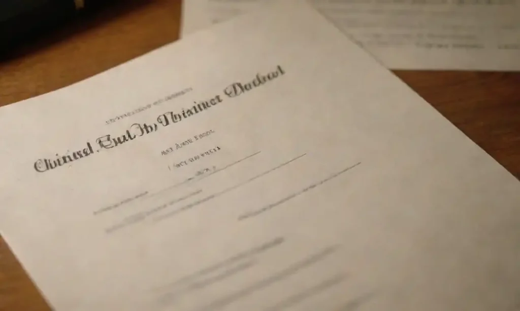 A legal document alongside family photos and trust fund papers on a table.