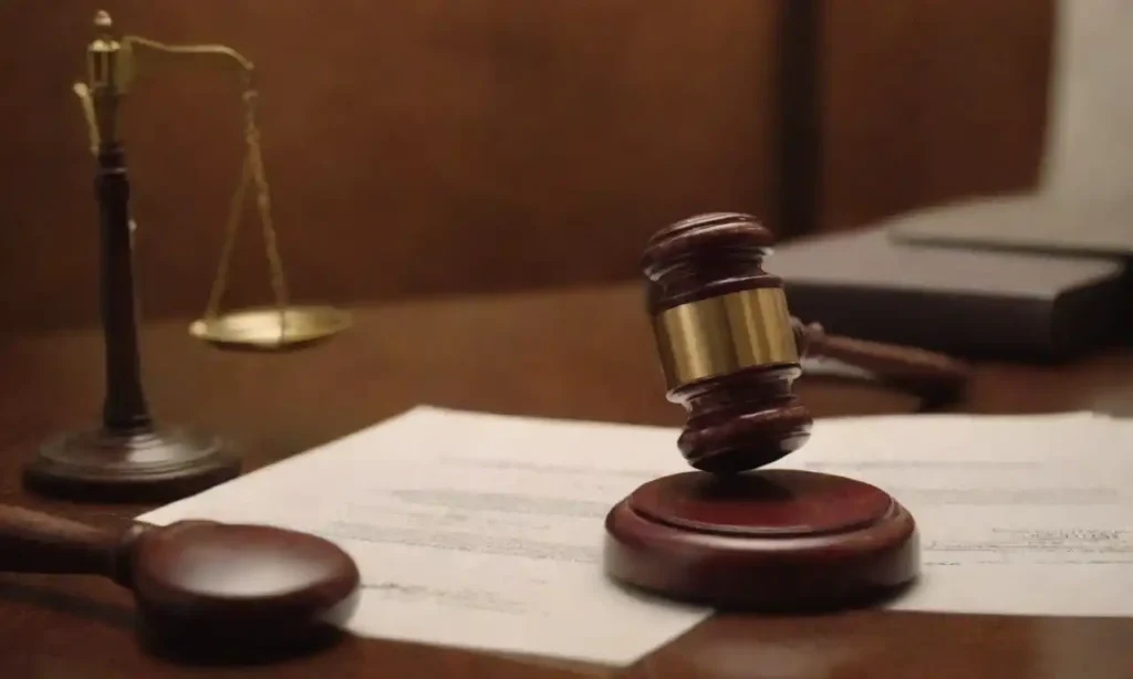 A gavel and legal documents on a desk highlighting the concept of invalid wills.